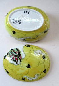 1930s Bough Pottery Japanese Inspired Lidded Trinket Dish Christina Chrissie Amou