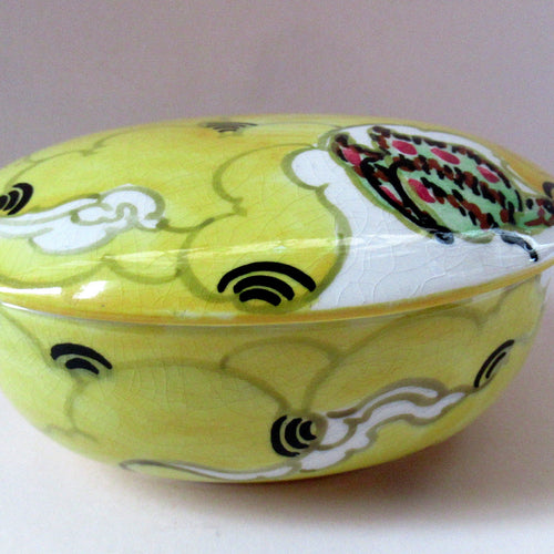 1930s Bough Pottery Japanese Inspired Lidded Trinket Dish Christina Chrissie Amou