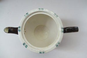 1920s MakMerry Mak Merry Scottish Pottery Teapot. White Prunus Catherine Blair
