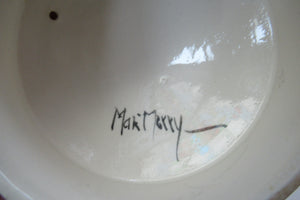 1920s MakMerry Mak Merry Scottish Pottery Teapot. White Prunus Catherine Blair