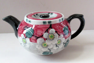 1920s Scottish Art Pottery Makmerry Mak Merry Prunus Teapot