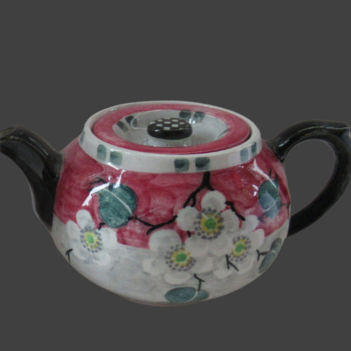 1920s Scottish Art Pottery Makmerry Mak Merry Prunus Teapot