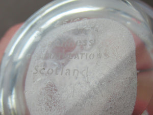 Silver Wedding Gift. 1992 Scottish Caithness Glass Paperweight Margot Thomson Congratulations