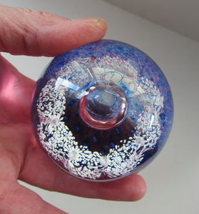 Alastair MacIntosh 1993 Scottish Caithness Glass Paperweight Blue Splash