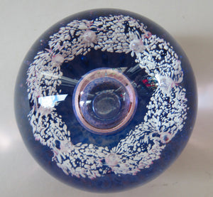 Alastair MacIntosh 1993 Scottish Caithness Glass Paperweight Blue Splash