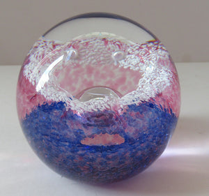 Alastair MacIntosh 1993 Scottish Caithness Glass Paperweight Blue Splash