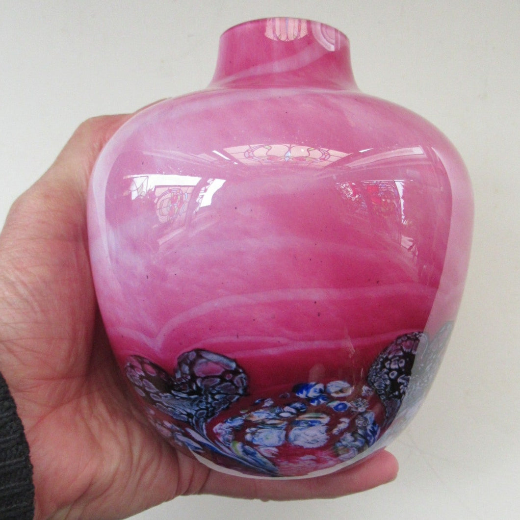 Vintage Scottish Caithness Glass Vase Cadenza Design Colin Terris