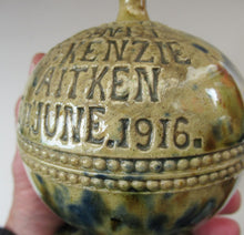 Load image into Gallery viewer, Antique Scottish Pottery Money Box 1916 Rosslyn Pottery Pirie Bank
