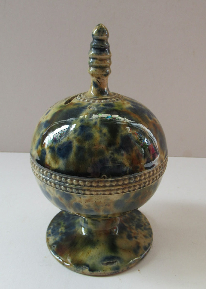SCOTTISH POTTERY. Antique Rosslyn Pottery Money Box or Pirlie Bank. Ja ...