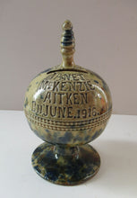 Load image into Gallery viewer, Antique Scottish Pottery Money Box 1916 Rosslyn Pottery Pirie Bank
