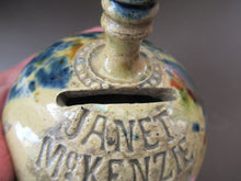 Load image into Gallery viewer, Antique Scottish Pottery Money Box 1916 Rosslyn Pottery Pirie Bank
