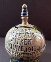 Load image into Gallery viewer, Antique Scottish Pottery Money Box 1916 Rosslyn Pottery Pirie Bank
