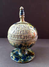 Load image into Gallery viewer, Antique Scottish Pottery Money Box 1916 Rosslyn Pottery Pirie Bank
