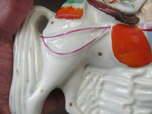 Load image into Gallery viewer, Antique Staffordshire on Scottish Horseman Playing the Bagpipes
