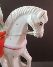 Load image into Gallery viewer, Antique Staffordshire on Scottish Horseman Playing the Bagpipes
