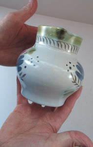 SCOTTISH POTTERY. 1950s BUCHAN Stoneware Jug with Pretty Floral Pattern