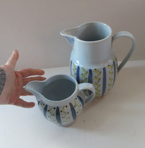 Large 1950s Buchan Stoneware Jug Hebrides Pattern