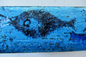 Rare Aldo Londi Bitossi Rimini Blue Pesce or Fish Dish 1960s