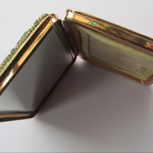 Load image into Gallery viewer, French 1950s Powder Compact Jewel Encrusted Top
