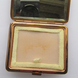 French 1950s Powder Compact Jewel Encrusted Top