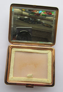 French 1950s Powder Compact Jewel Encrusted Top