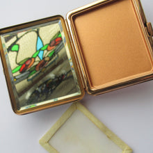 Load image into Gallery viewer, French 1950s Powder Compact Jewel Encrusted Top
