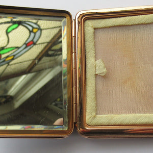 French 1950s Powder Compact Jewel Encrusted Top