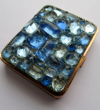 Load image into Gallery viewer, French 1950s Powder Compact Jewel Encrusted Top
