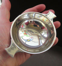 Load image into Gallery viewer, Solid Silver Drinking Quaich 1930 Birmingham Hallmark Art Deco Design
