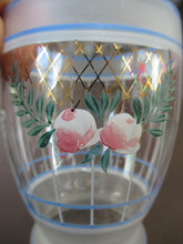 Load image into Gallery viewer, Mid Cenuty Modern Vintage Glass Lemonade Set with Floral Pattern 1940s 1950s
