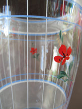 Load image into Gallery viewer, Mid Cenuty Modern Vintage Glass Lemonade Set with Floral Pattern 1940s 1950s

