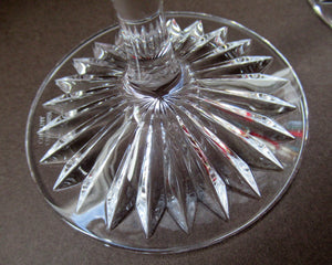 Edinburgh Crystal Millemmium Large Wine Glasses Etched Mark
