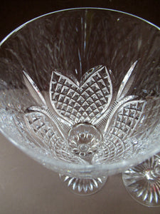Edinburgh Crystal Millemmium Large Wine Glasses Etched Mark