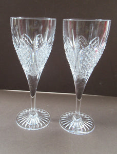 Edinburgh Crystal Millemmium Large Wine Glasses Etched Mark