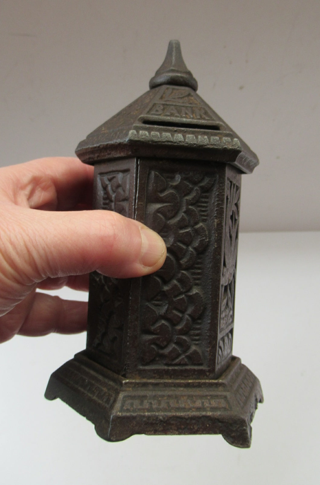 Genuine Victorian Cast Iron Money Bank or Money Box by Chamberland & Hill 