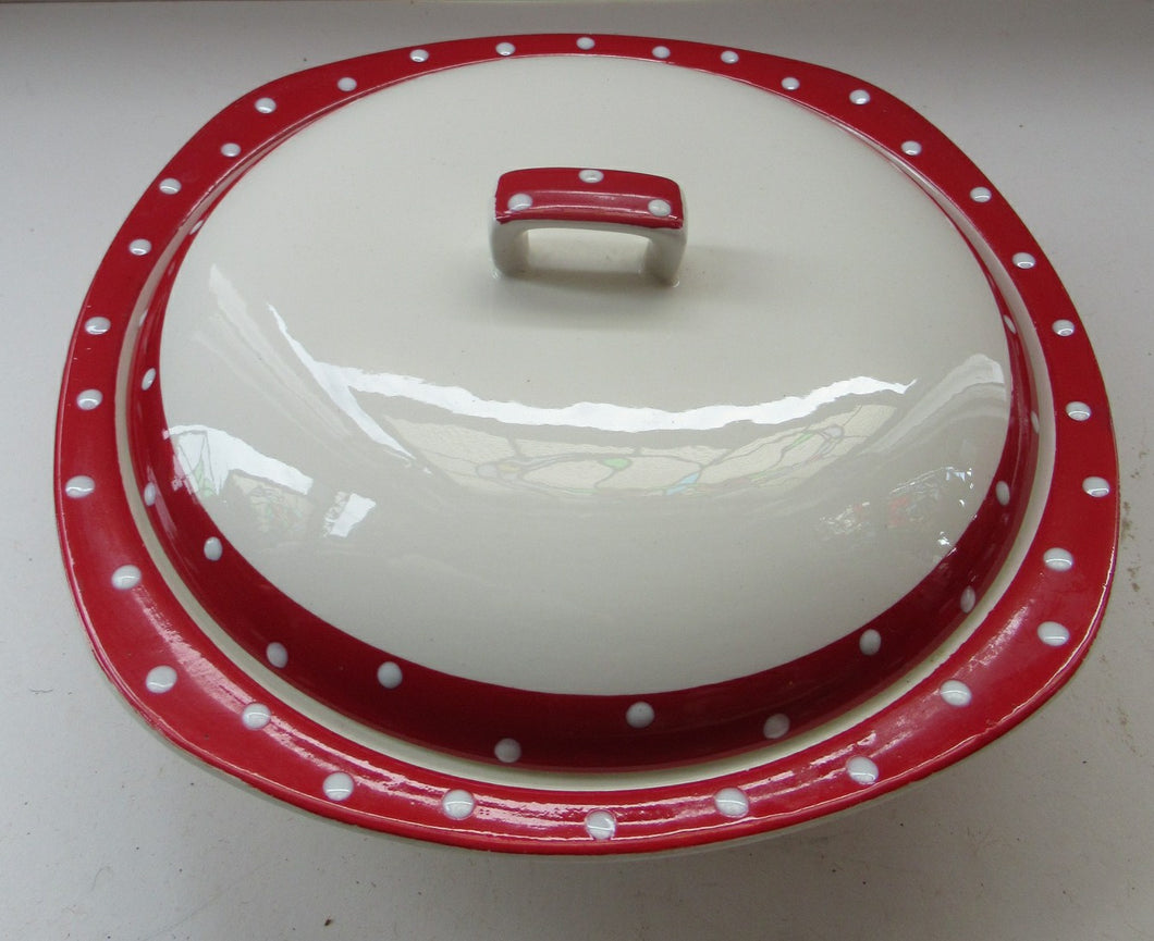 Red Domino 1960s Midwinter Lidded Serving Dish or Tureen