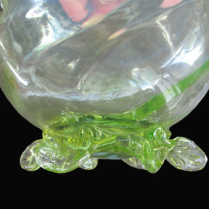 Antique Webb Glass or Walsh Walsh Thorn Glass Bowl Vase
