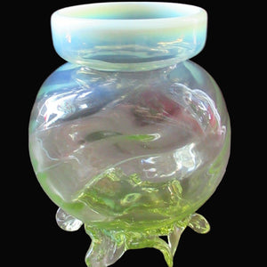 Antique Webb Glass or Walsh Walsh Thorn Glass Bowl Vase