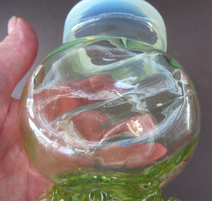 Antique Webb Glass or Walsh Walsh Thorn Glass Bowl Vase