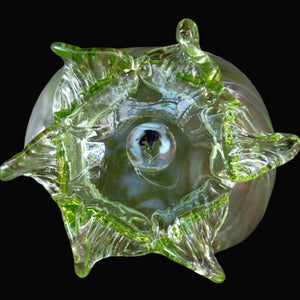 Antique Webb Glass or Walsh Walsh Thorn Glass Bowl Vase