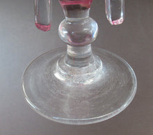 Load image into Gallery viewer, Antique Cranberry Nailsea Glass Bellows Flask Bottle

