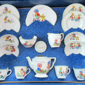Vintage 1950s AMERSHAM Child's Nursery Tea Set. Four Place Settings