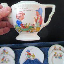 Load image into Gallery viewer, Vintage 1950s AMERSHAM Child&#39;s Nursery Tea Set. Four Place Settings
