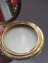 Load image into Gallery viewer, 1960s Blue Enamel Powder Compact with Two White Swans Stratton
