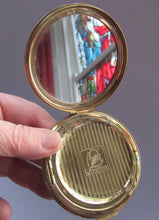 Load image into Gallery viewer, 1960s Stratton Gold Tome Flying Ducks Powder Compact
