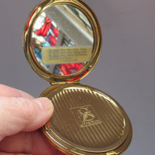 Load image into Gallery viewer, 1960s Stratton Powder Compact. Blue Enamel with Fleur de Lis
