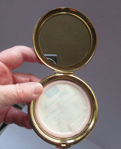 1960s Powder Compact by Kigu. Blue Enamel and Zodiac Signs