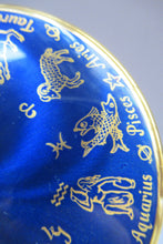 Load image into Gallery viewer, 1960s Powder Compact by Kigu. Blue Enamel and Zodiac Signs
