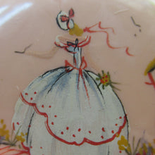 Load image into Gallery viewer, 1930s Art Deco Celluloid Compact with Crinoline Lady Decoration
