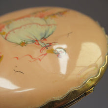 Load image into Gallery viewer, 1930s Art Deco Celluloid Compact with Crinoline Lady Decoration
